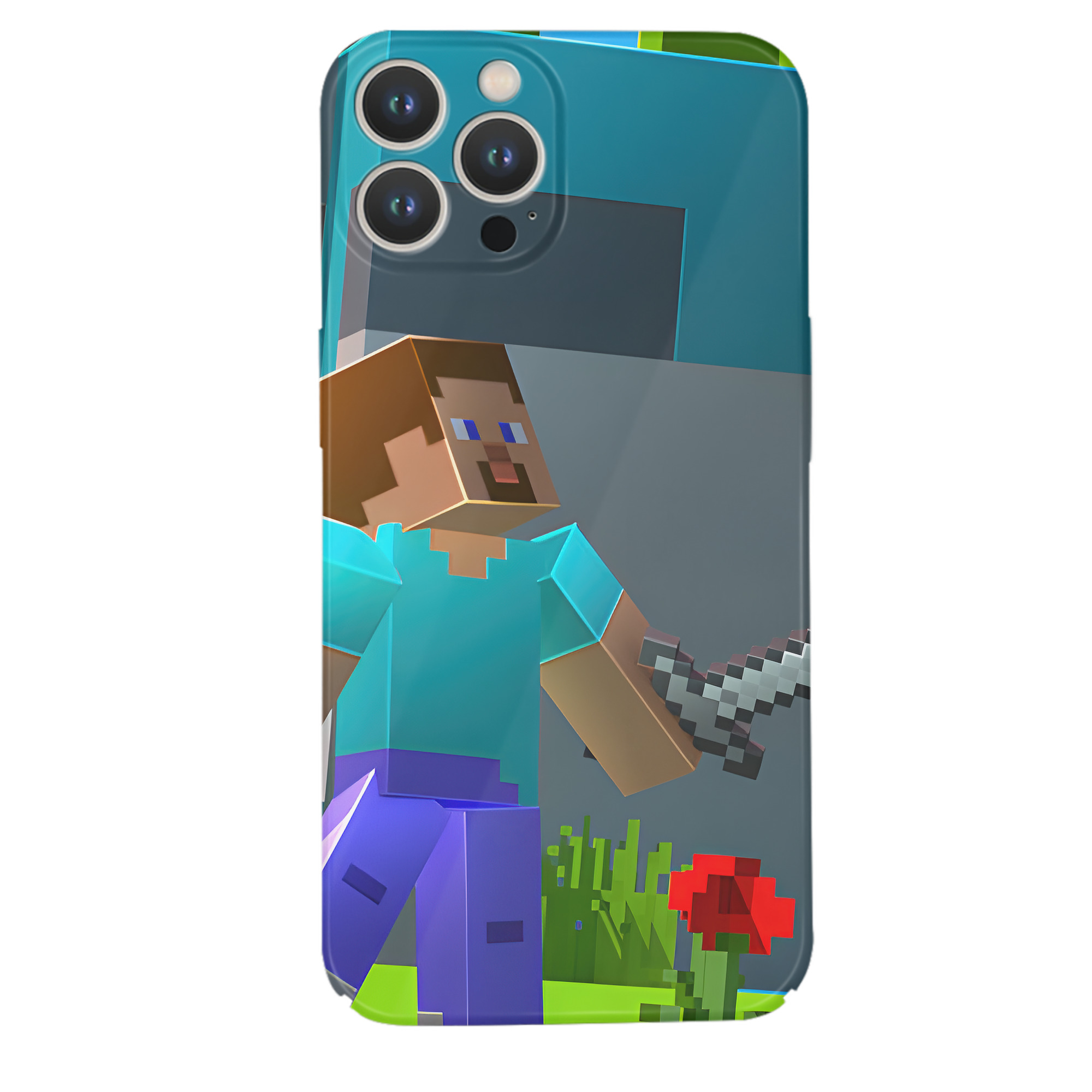 （画像用） マインクラフト ブロックの世界 Minecraft MC Block world 【iPhone 14シリーズ対応】ハードケース